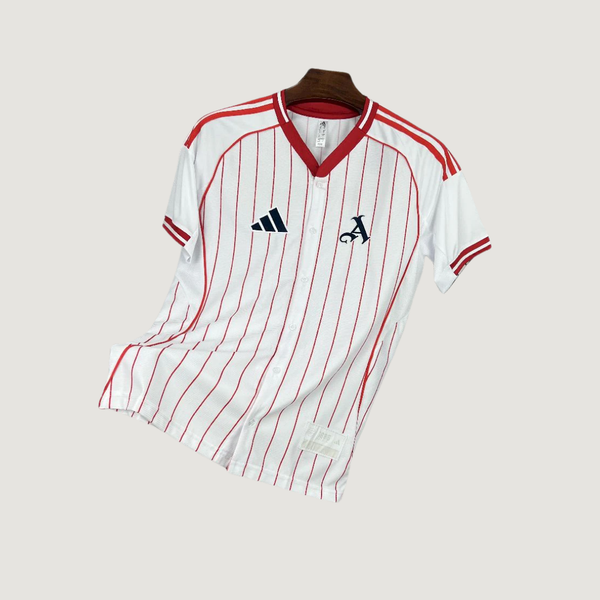 Arsenal FC – Maillot Concept 2025/26 – Blanc à Rayures Rouges