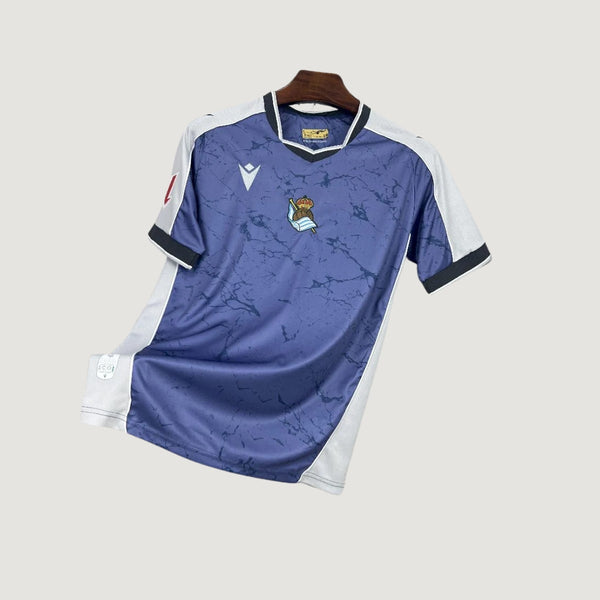 Real Sociedad – Maillot Extérieur 2025/26 – Bleu, Gris