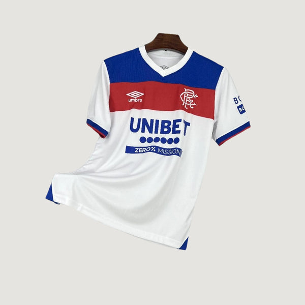 Rangers – Maillot Extérieur 2025/26 – Blanc, Bleu