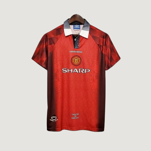 Manchester United – Maillot Rétro 1996 – Rouge, Noir