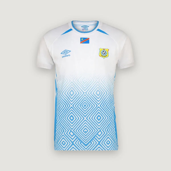 Congo – Maillot Extérieur Coupe du Monde 2026 – Blanc, Bleu Ciel