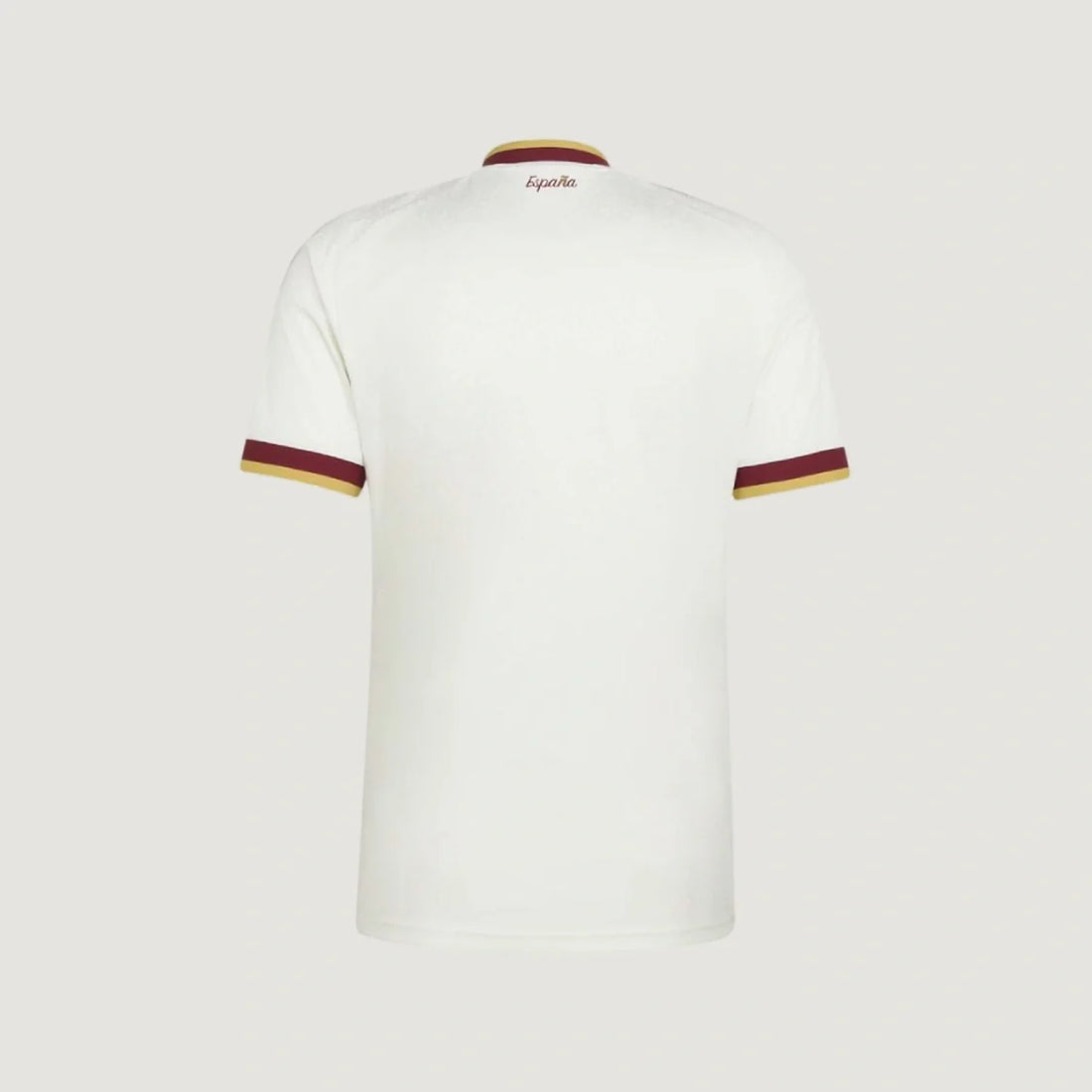 Espagne – Maillot Extérieur Coupe du Monde 2026 – Élégance claire, détails bordeaux