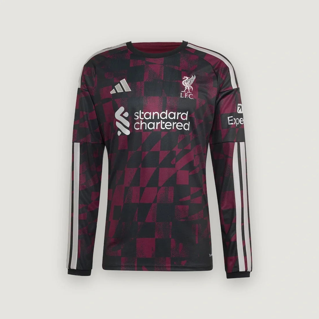 Liverpool – Maillot Third Manches Longues 2026/27 – Noir, Bordeaux
