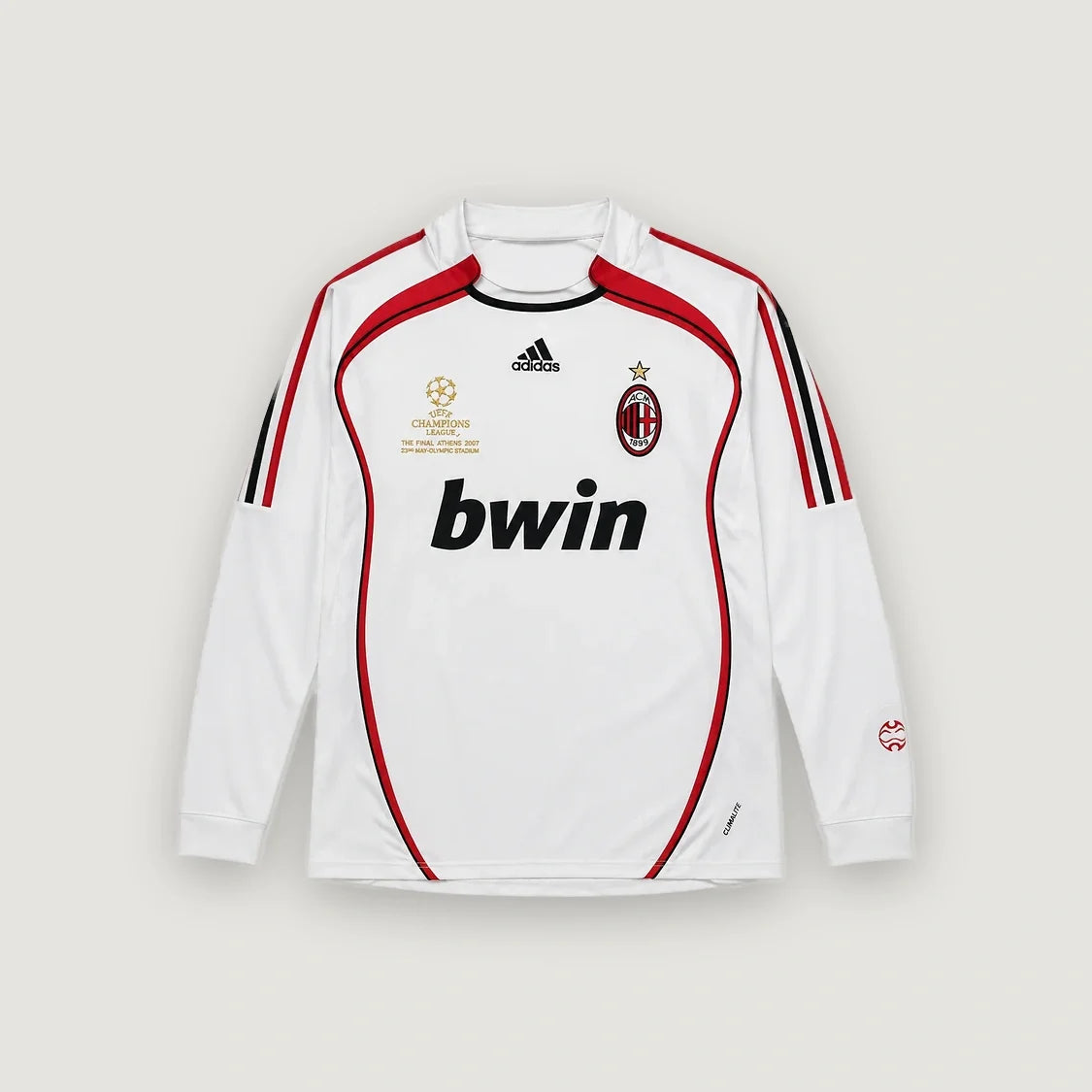 AC Milan – Maillot Rétro Extérieur Manches Longues 2006/07 – Blanc & Rouge