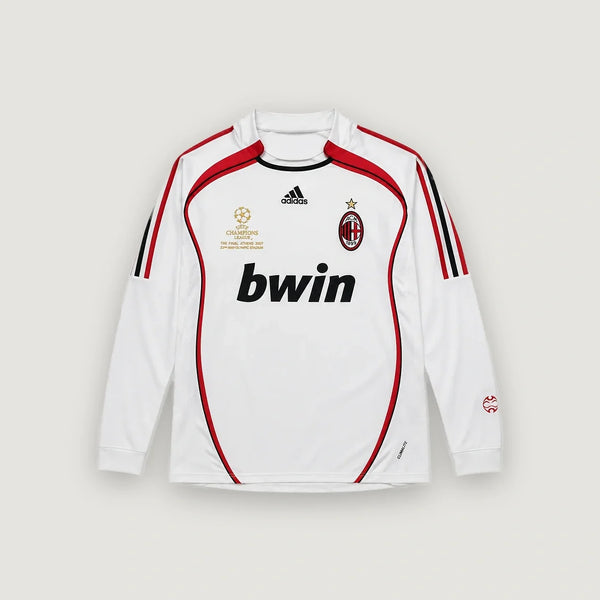 AC Milan – Maillot Rétro Extérieur Manches Longues 2006/07 – Blanc & Rouge