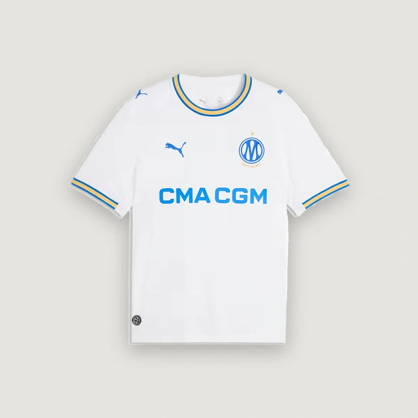 Olympique de Marseille – Maillot Domicile 2026/27 – Blanc, Bleu, Jaune