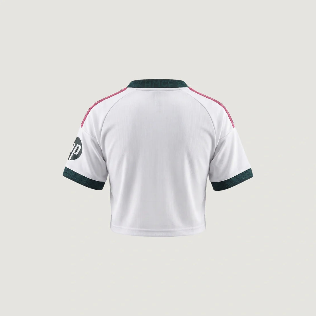 Real Madrid – Crop Top Domicile 2026/27 – Blanc, Vert sapin, Rose