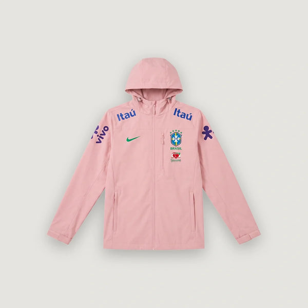 Brésil – Veste Coupe-Vent à Capuche – Rose